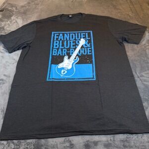 District FanDuel Blues & Bar-B-Que Graphic T-Shirt Black Mens Extra Large